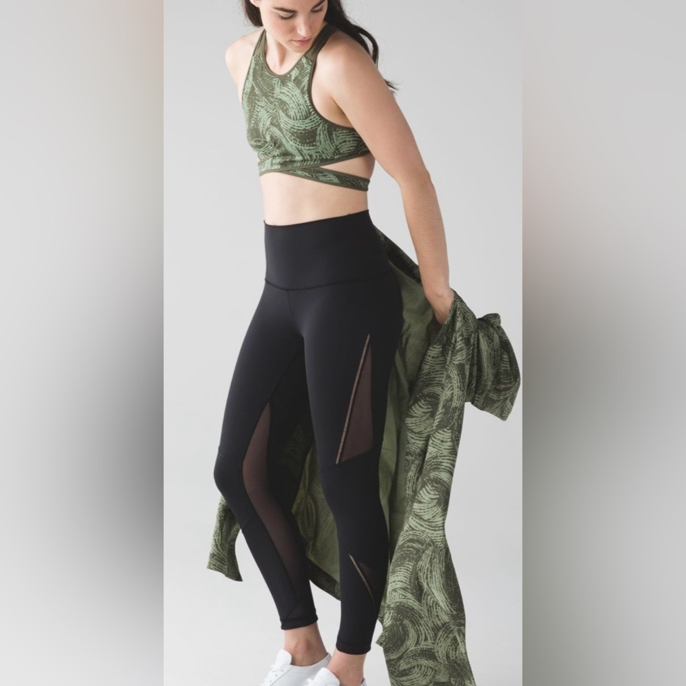 Lululemon highest times wanderlust mesh leggings